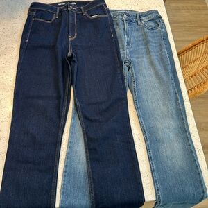 2 pair old navy jeans high rise 6 tall wow straight